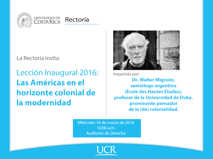 Invitación Lección Inaugural 2016